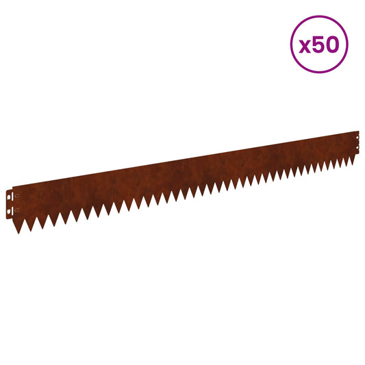 Gjerdekant 50 pcs 103 x 10 cm Stål Rusten
