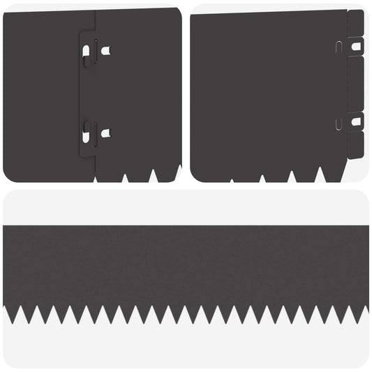 Gjerdekant 10 pcs 103 x 15 cm Stål Svart