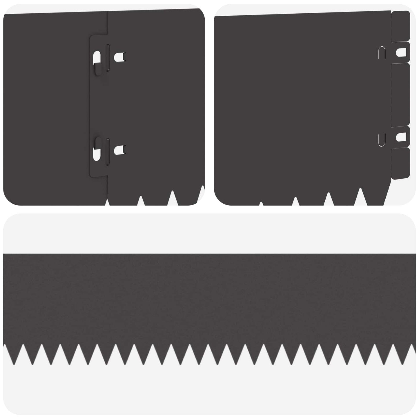 Gjerdekant 30 pcs 103 x 15 cm Stål Svart