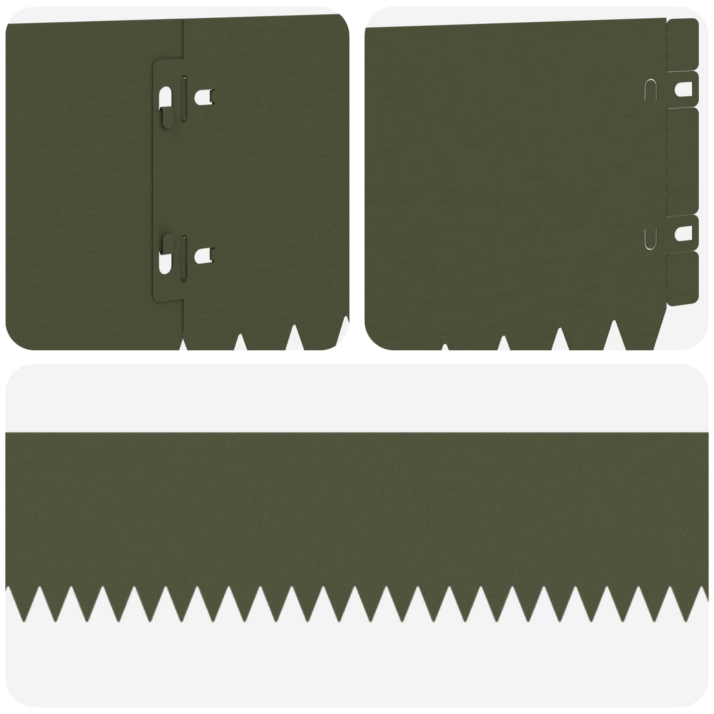 Gjerdekant 30 pcs 103 x 15 cm Stål Olivengrønn