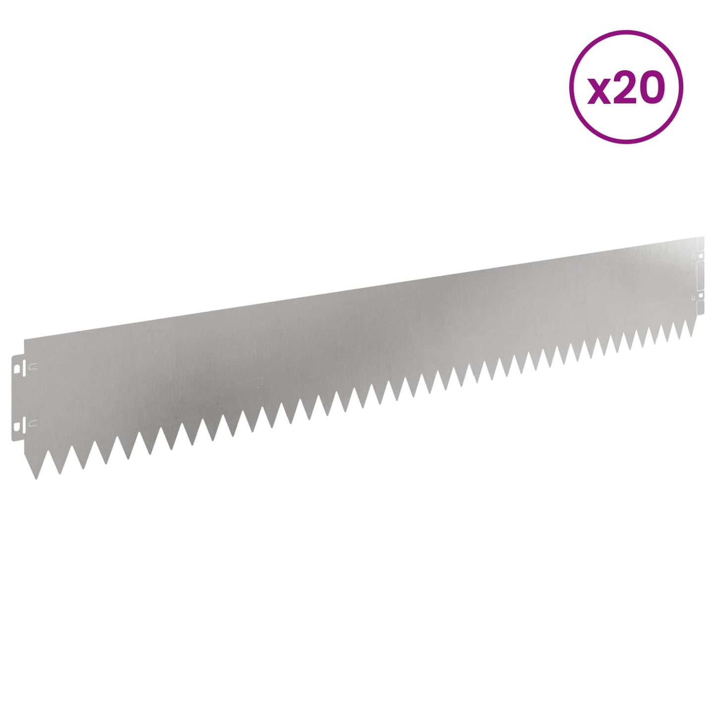 Gjerdekant 20 pcs 103 x 15 cm Stål Sølv