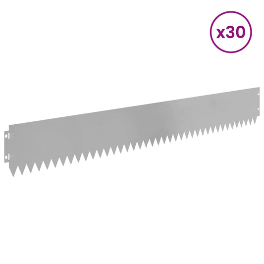 Gjerdekant 30 pcs 103 x 15 cm Stål Sølv