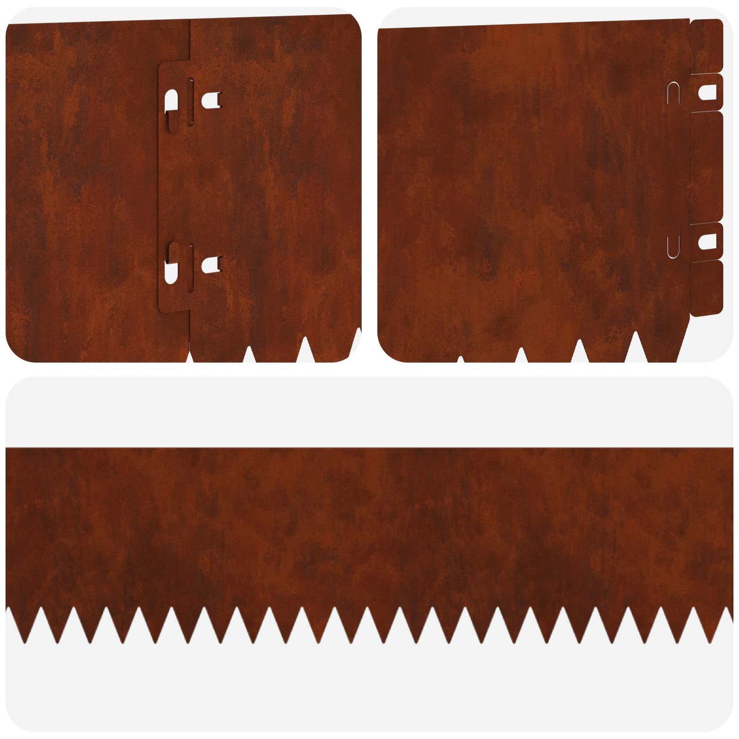 Gjerdekant 30 pcs 103 x 15 cm Stål Rusten