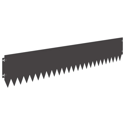 Gjerdekant 10 pcs 103 x 20 cm Stål Svart