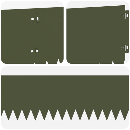 Gjerdekant 20 pcs 103 x 20 cm Stål Olivengrønn