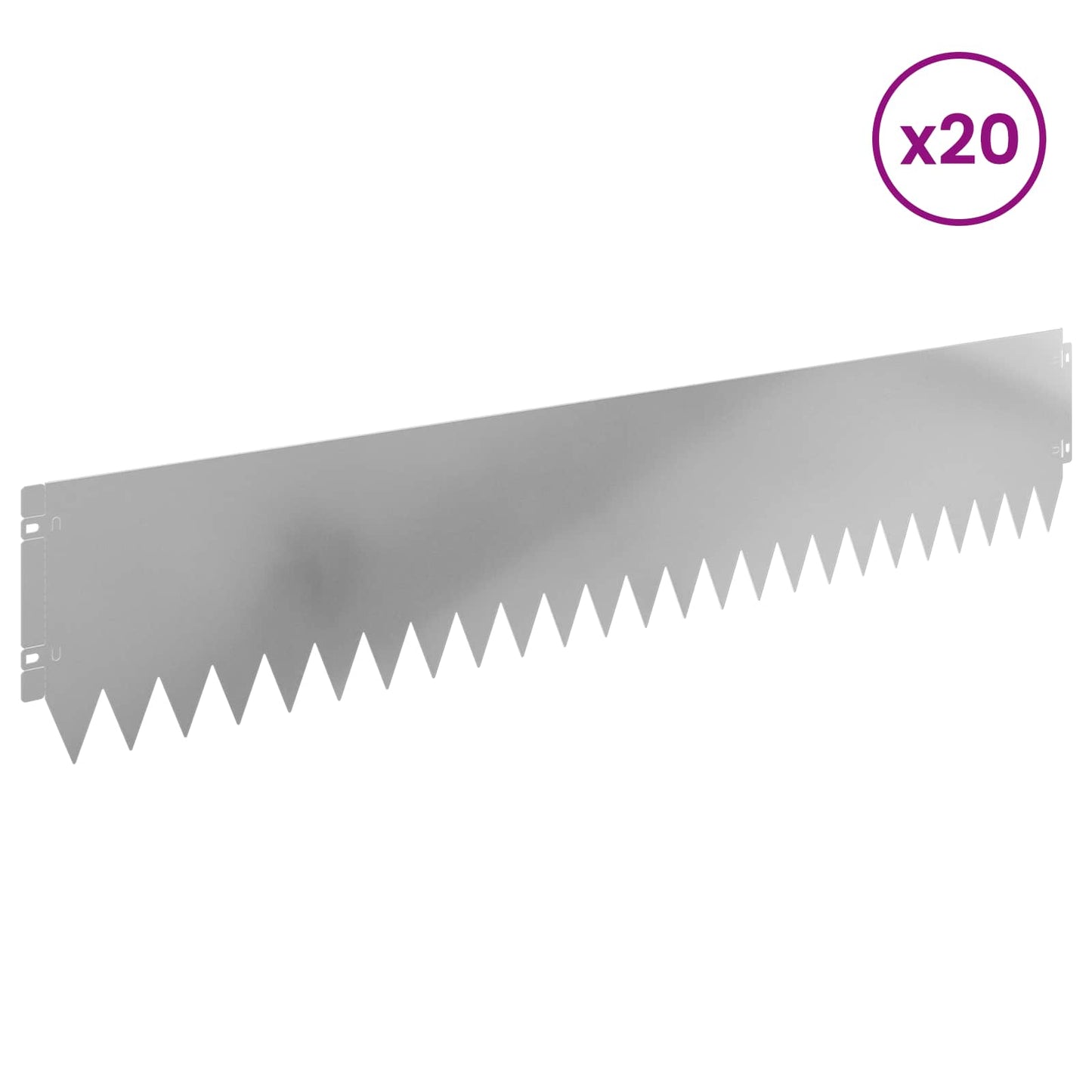 Gjerdekant 20 pcs 103 x 20 cm Stål Sølv