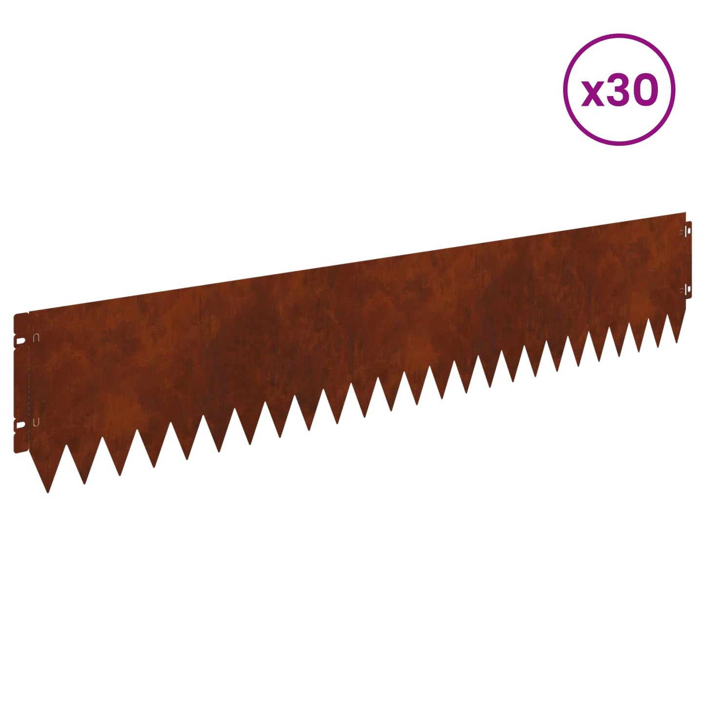 Gjerdekant 30 pcs 103 x 20 cm Stål Rusten