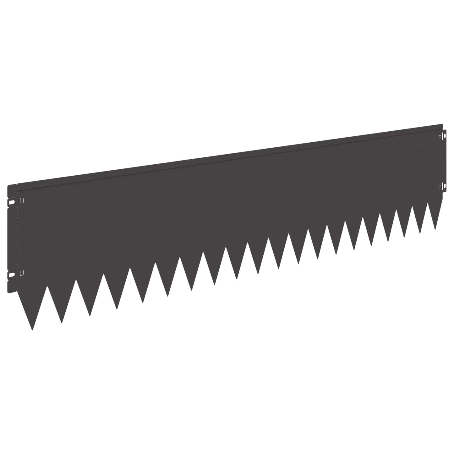 Gjerdekant 20 pcs 103 x 25 cm Stål Svart