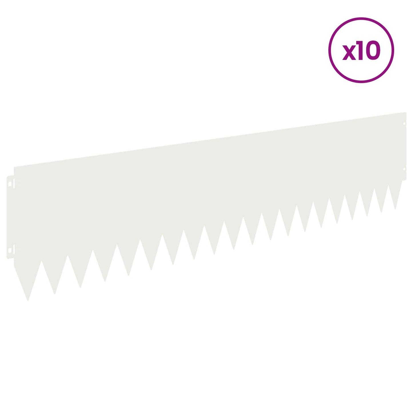 Gjerdekant 10 pcs 103 x 25 cm Stål Hvit