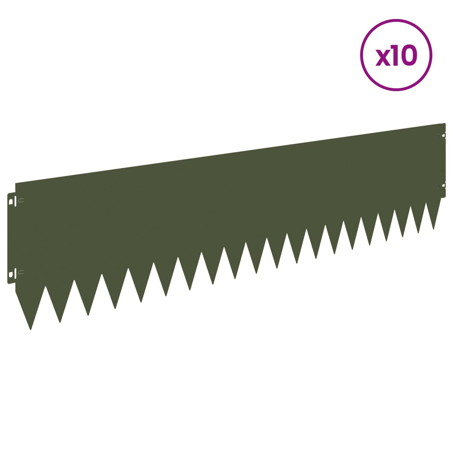 Gjerdekant 10 pcs 103 x 25 cm Stål Olivengrønn