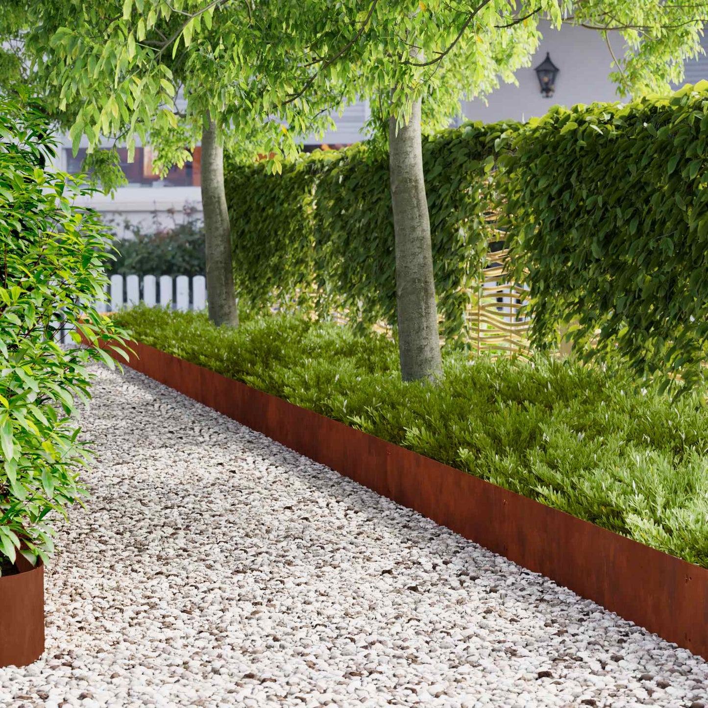 Gjerdekant 10 pcs 103 x 25 cm Stål Rusten