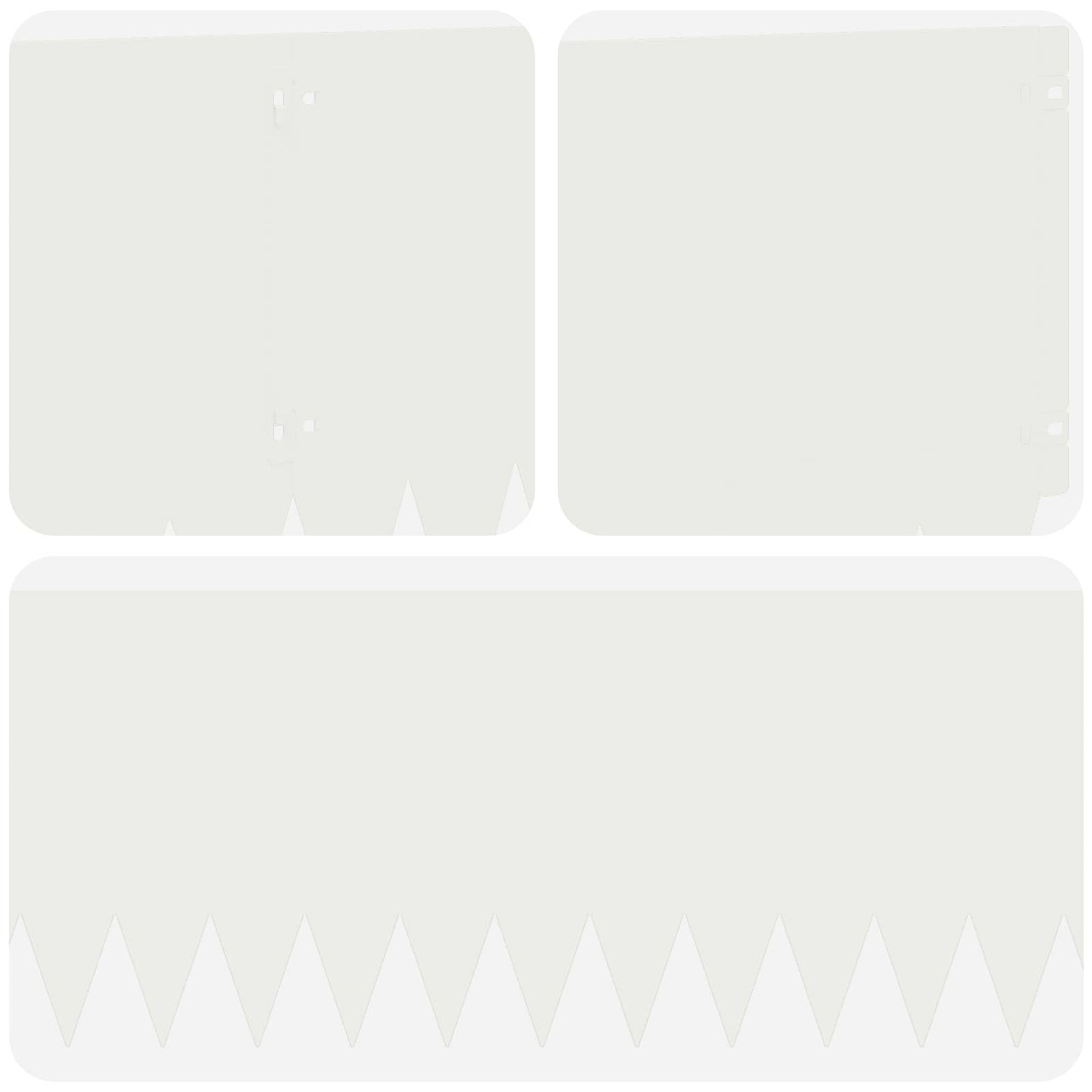 Gjerdekant 20 pcs 103 x 30 cm Stål Hvit