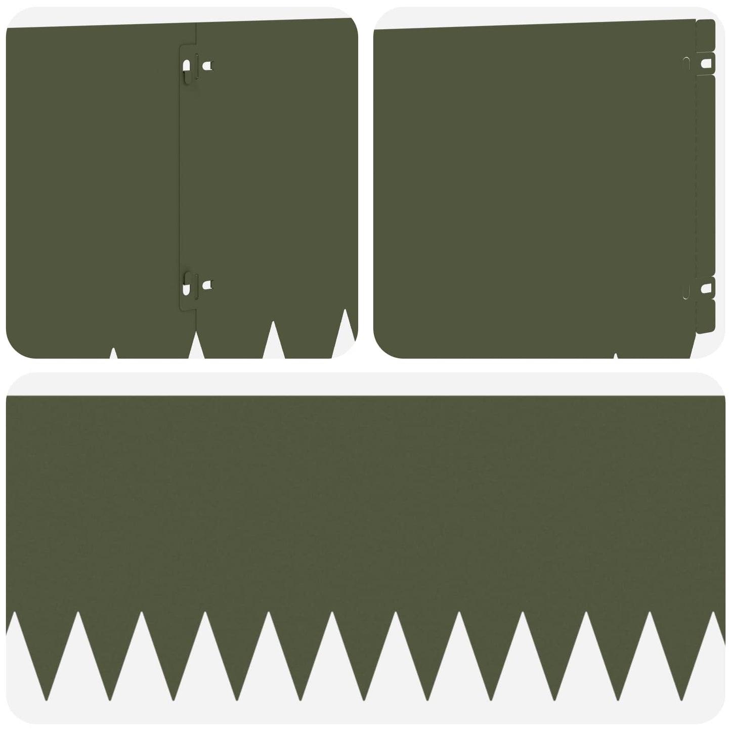 Gjerdekant 20 pcs 103 x 30 cm Stål Olivengrønn