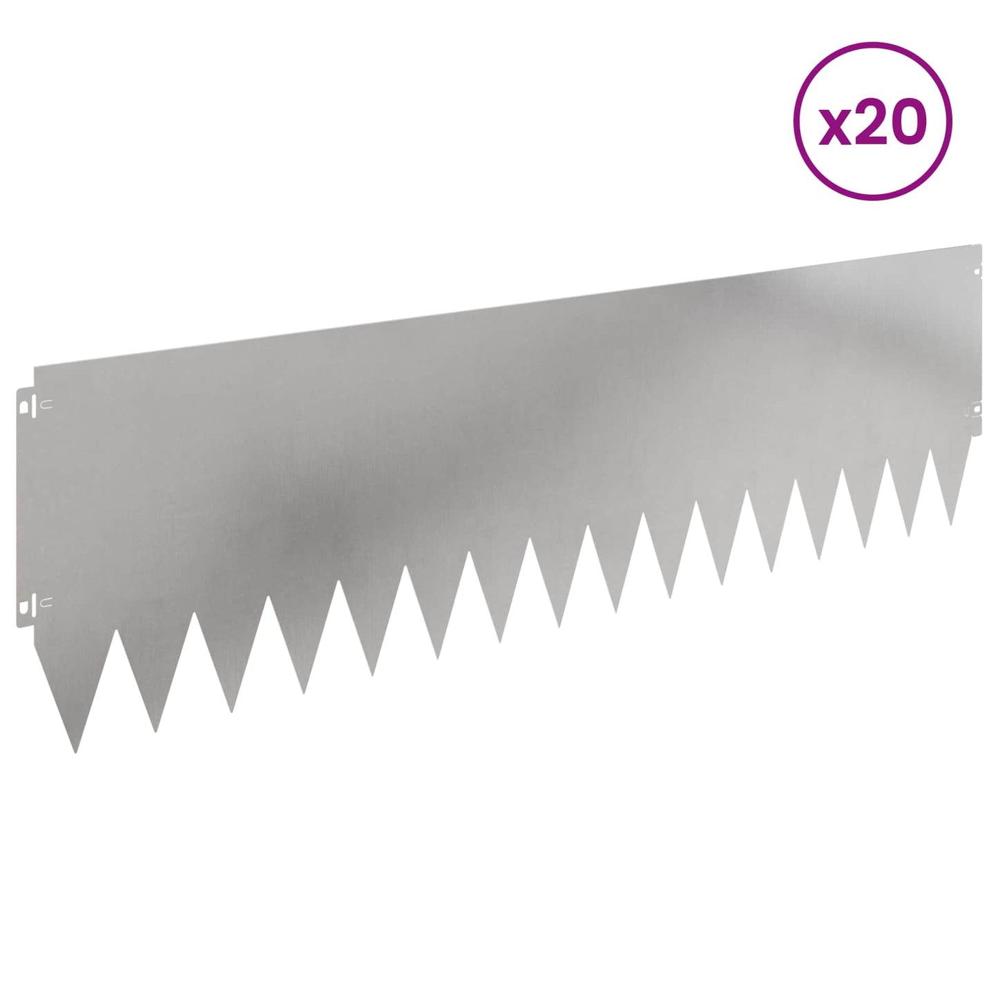 Gjerdekant 20 pcs 103 x 30 cm Stål Sølv