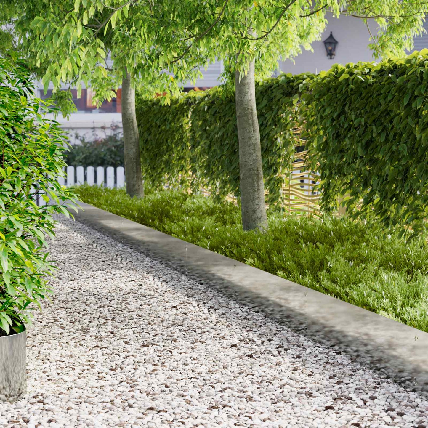 Gjerdekant 10 pcs 103 x 30 cm Stål Sølv