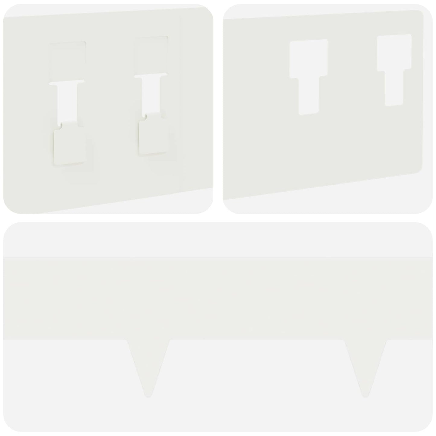 Gjerdekant 20 pcs 100 x 12 cm Stål Hvit