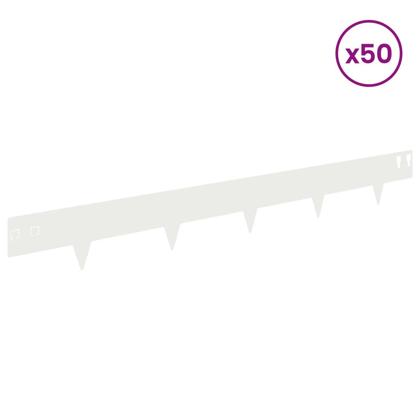 Gjerdekant 50 pcs 100 x 12 cm Stål Hvit