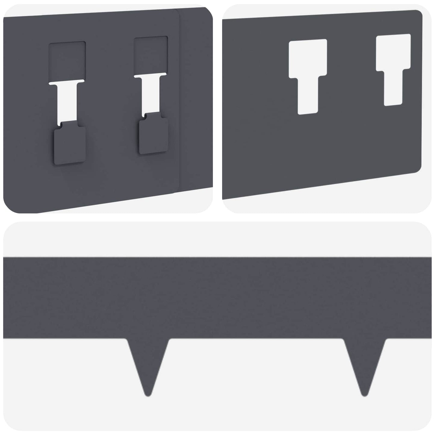 Gjerdekant 50 pcs 100 x 12 cm Stål Antrasitt