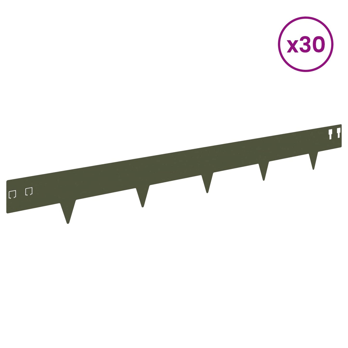 Gjerdekant 30 pcs 100 x 12 cm Stål Olivengrønn