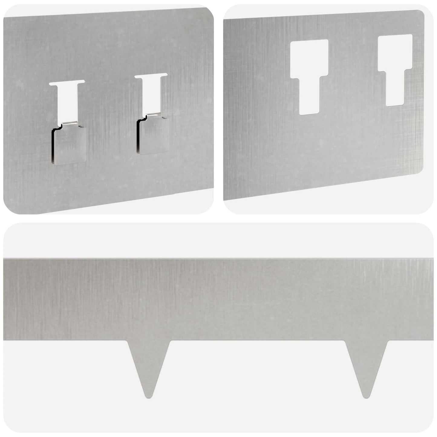 Gjerdekant 50 pcs 100 x 12 cm Stål Sølv