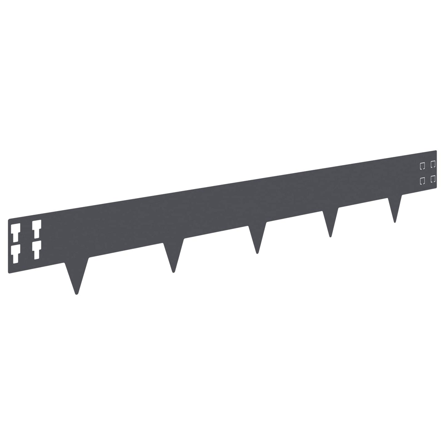 Gjerdekant 10 pcs 100 x 15 cm Stål Antrasitt