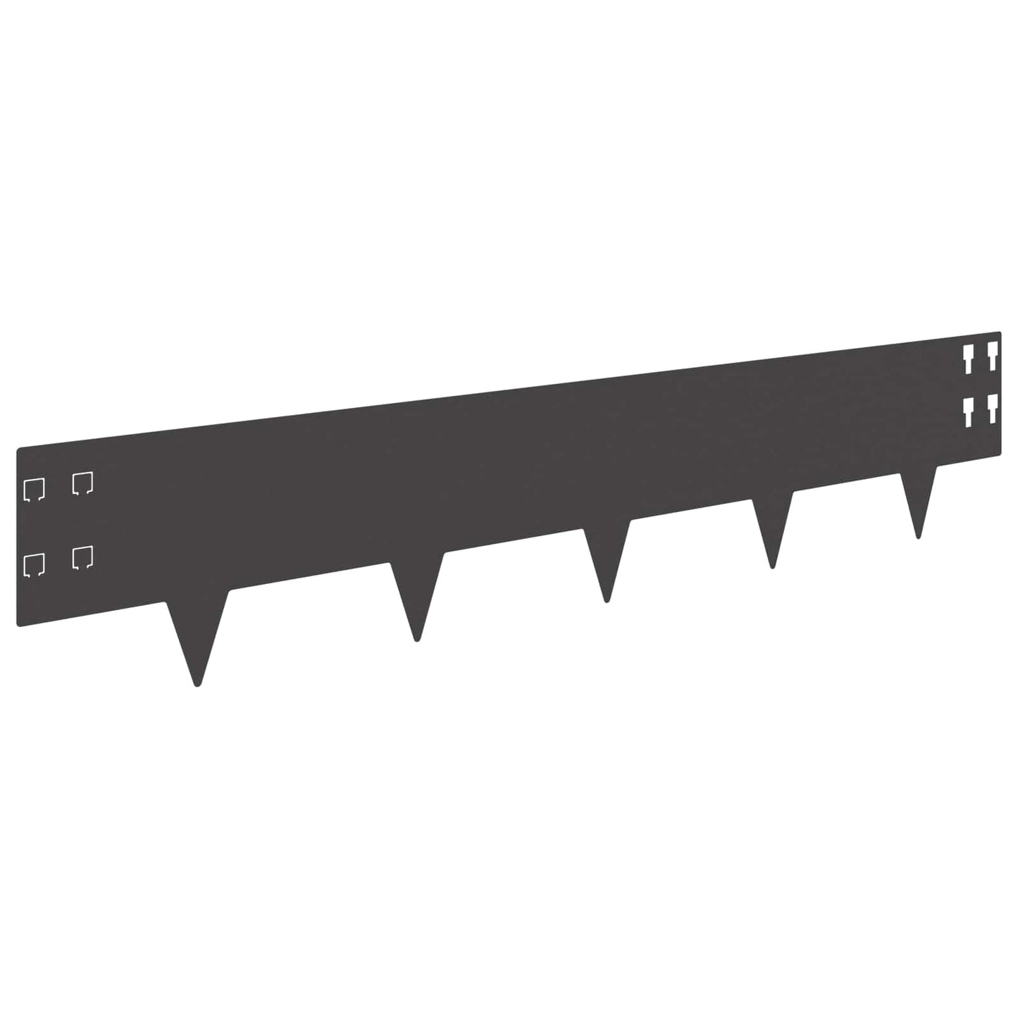 Gjerdekant 10 pcs 100 x 20 cm Stål Svart