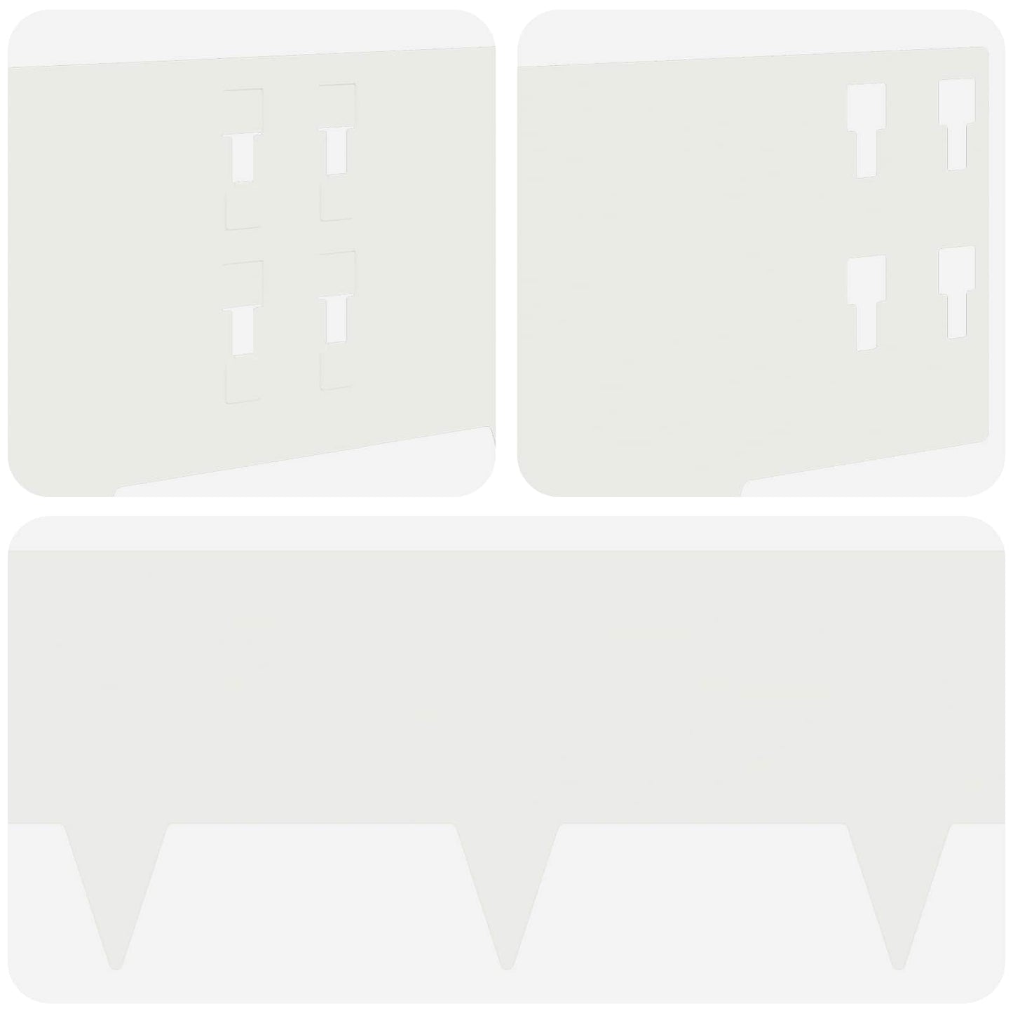 Gjerdekant 30 pcs 100 x 20 cm Stål Hvit