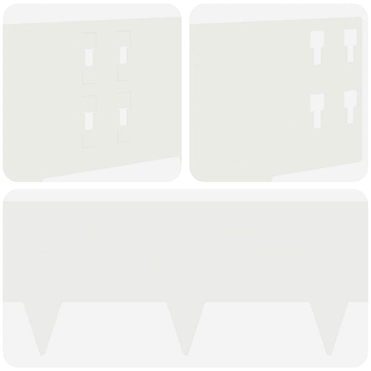 Gjerdekant 30 pcs 100 x 20 cm Stål Hvit