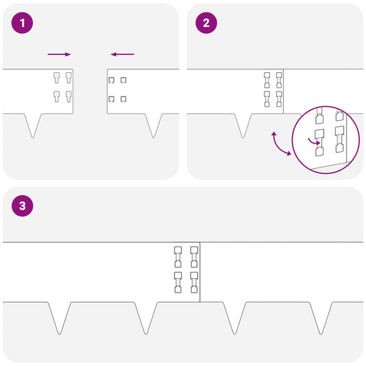 Gjerdekant 50 pcs 100 x 20 cm Stål Hvit