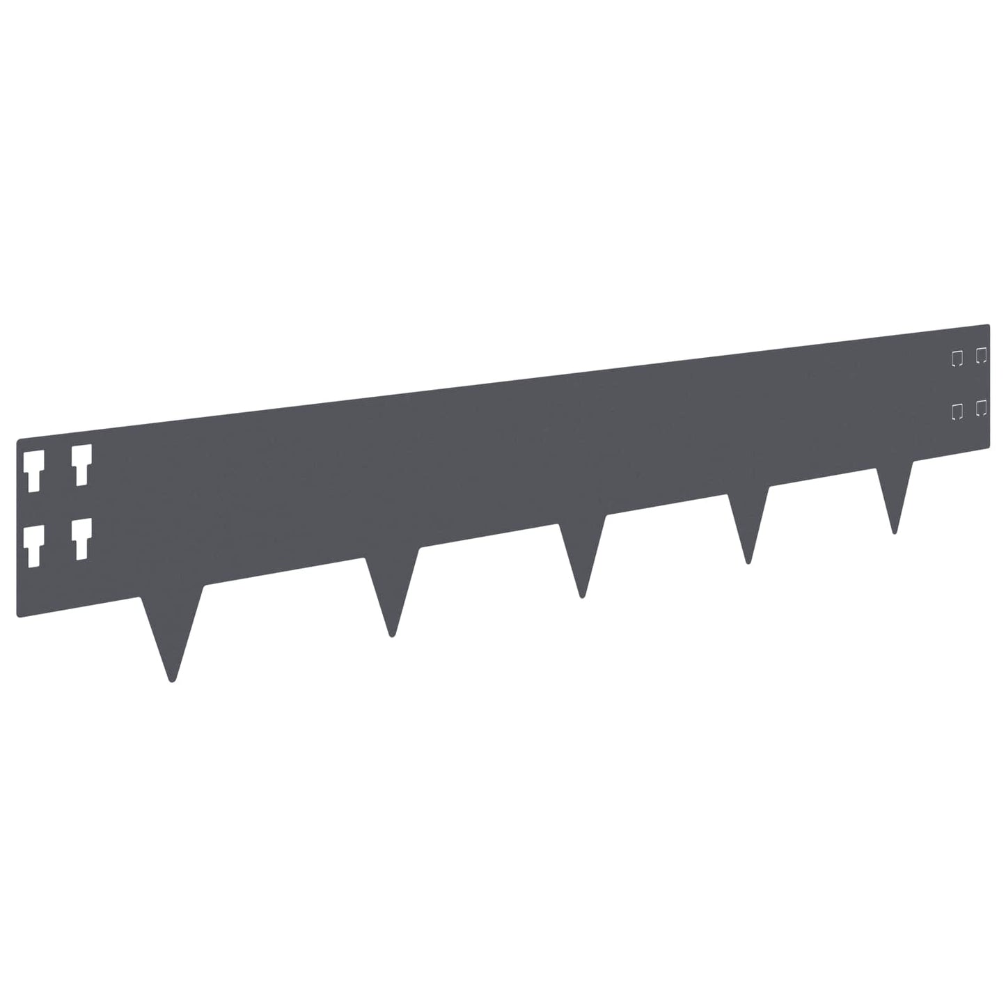 Gjerdekant 10 pcs 100 x 20 cm Stål Antrasitt