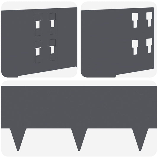 Gjerdekant 30 pcs 100 x 20 cm Stål Antrasitt