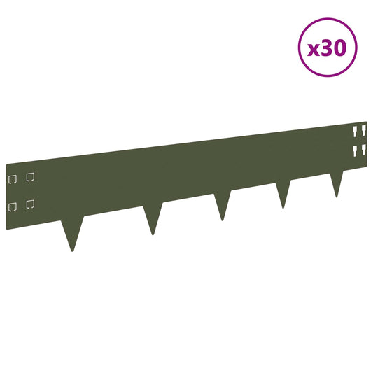 Gjerdekant 30 pcs 100 x 20 cm Stål Olivengrønn