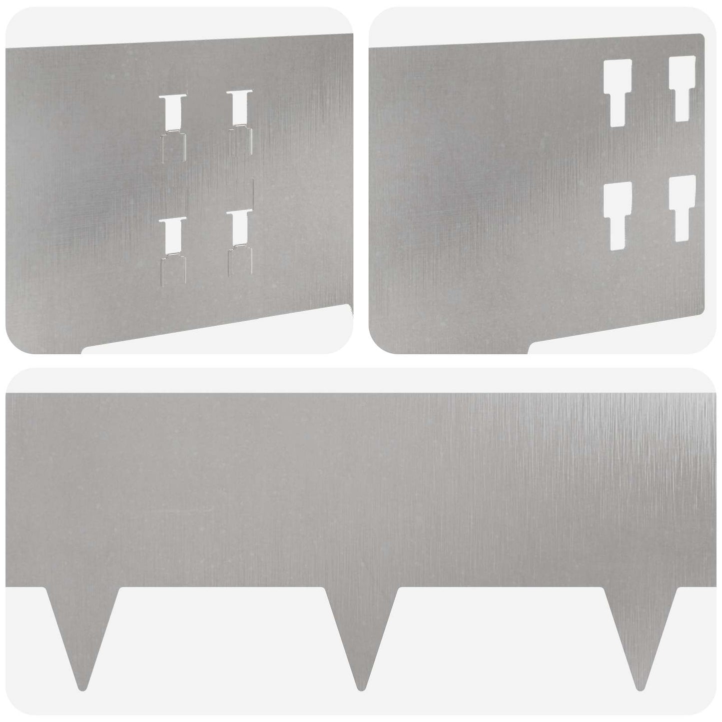 Gjerdekant 30 pcs 100 x 20 cm Stål Sølv