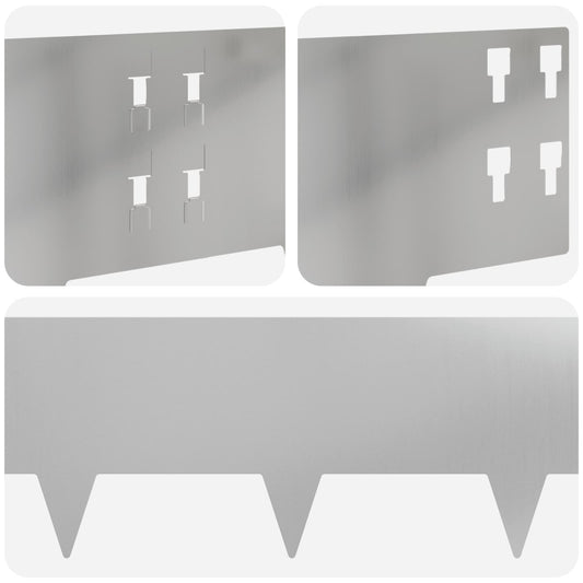 Gjerdekant 50 pcs 100 x 20 cm Stål Sølv