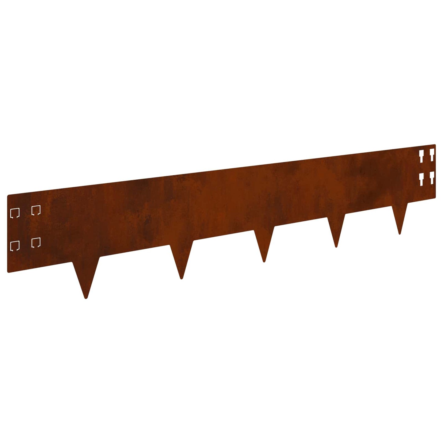 Gjerdekant 10 pcs 100 x 20 cm Stål Rusten