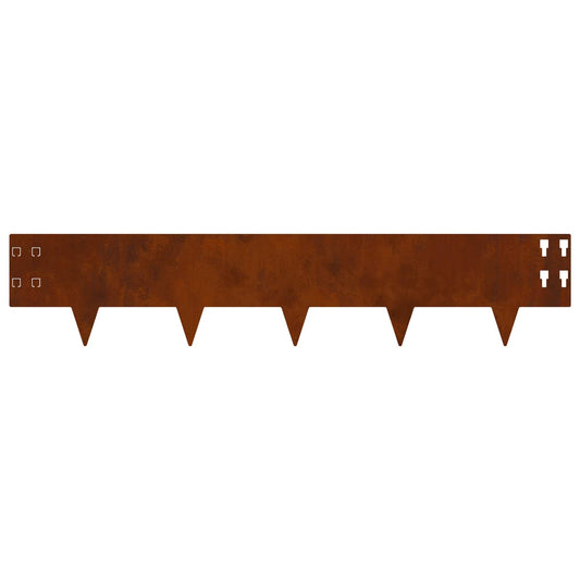 Gjerdekant 10 pcs 100 x 20 cm Stål Rusten