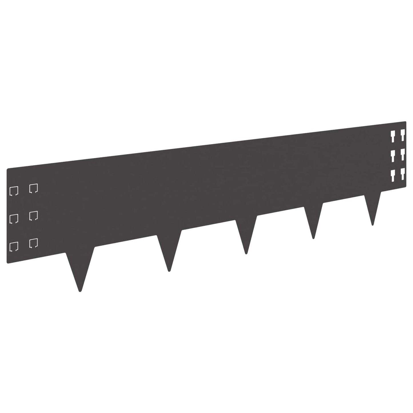 Gjerdekant 30 pcs 100 x 25 cm Stål Svart