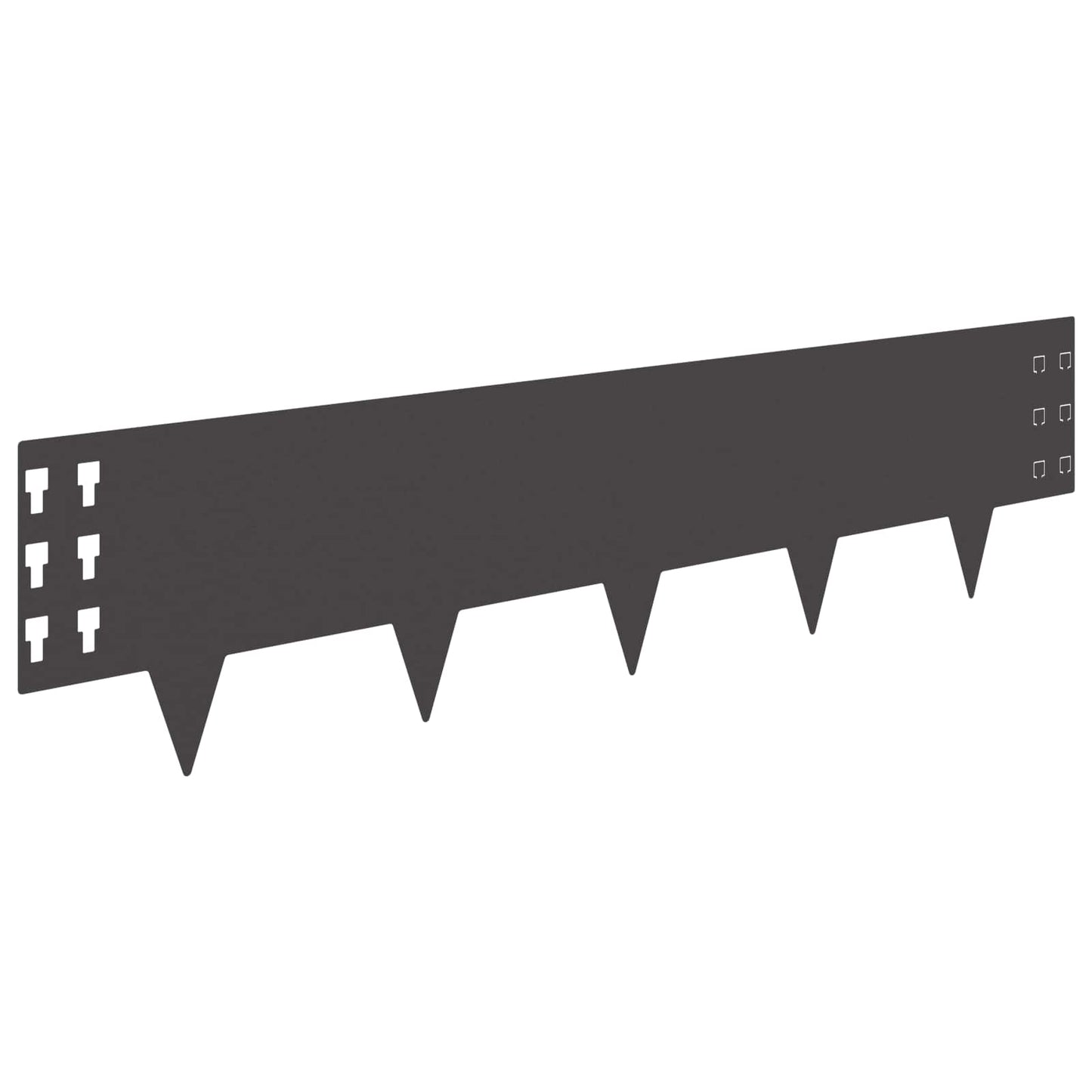 Gjerdekant 30 pcs 100 x 25 cm Stål Svart