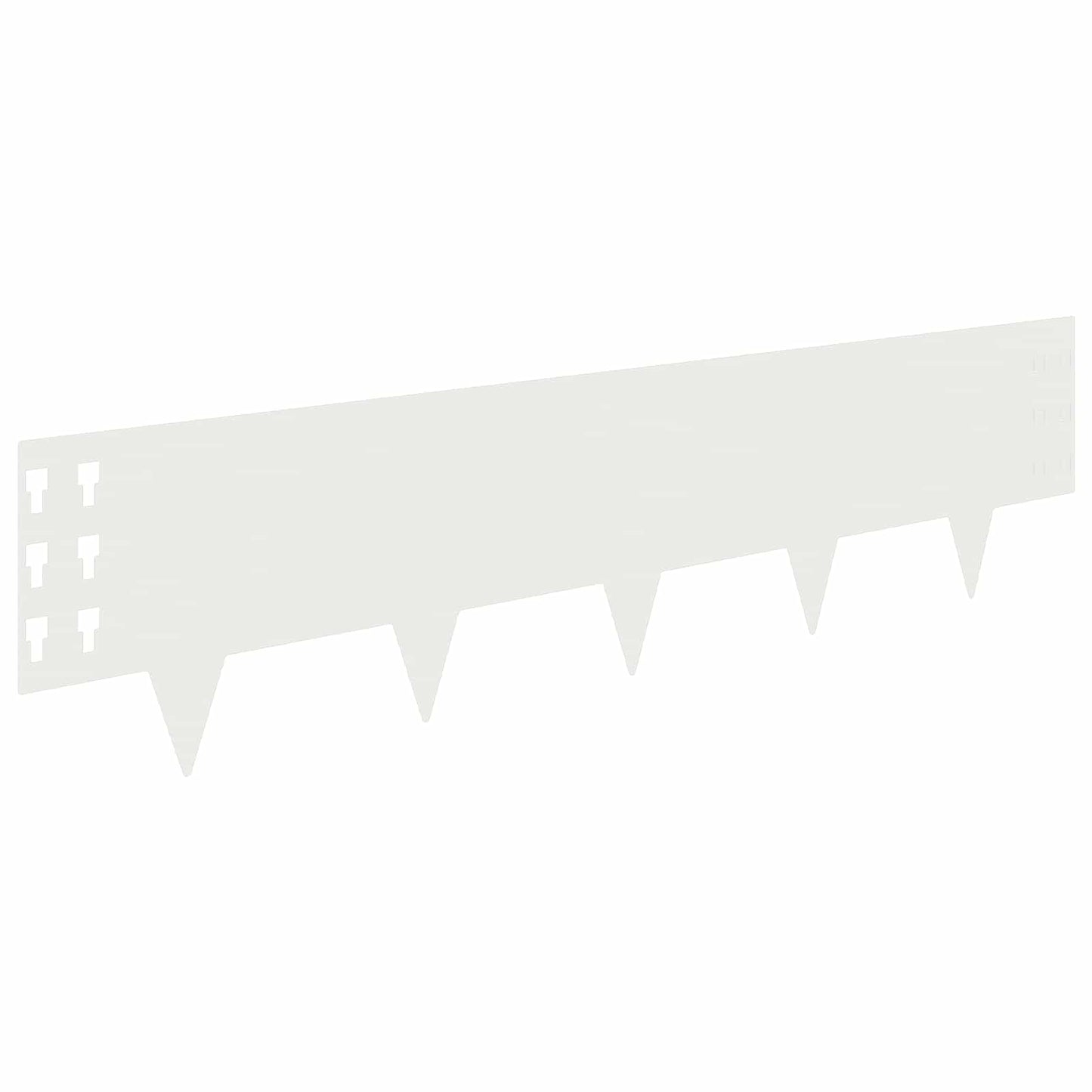 Gjerdekant 10 pcs 100 x 25 cm Stål Hvit