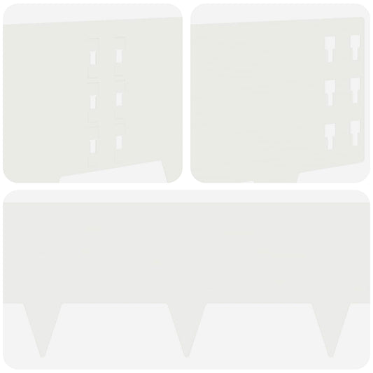 Gjerdekant 30 pcs 100 x 25 cm Stål Hvit