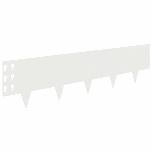 Gjerdekant 30 pcs 100 x 25 cm Stål Hvit