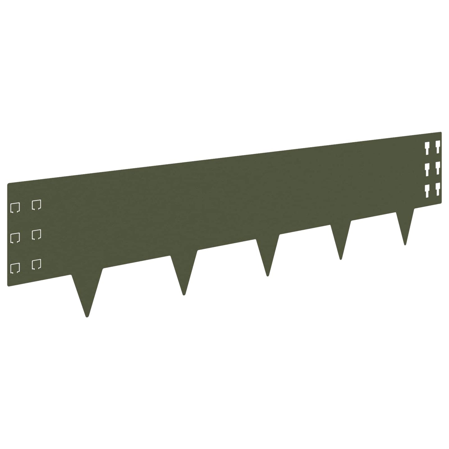 Gjerdekant 20 pcs 100 x 25 cm Stål Olivengrønn