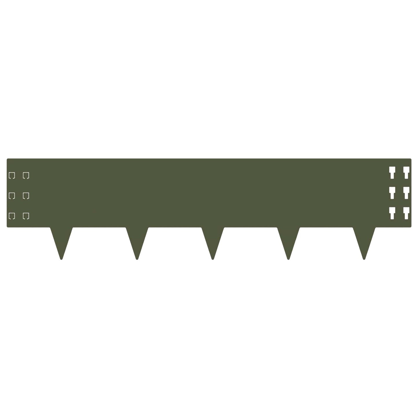 Gjerdekant 30 pcs 100 x 25 cm Stål Olivengrønn