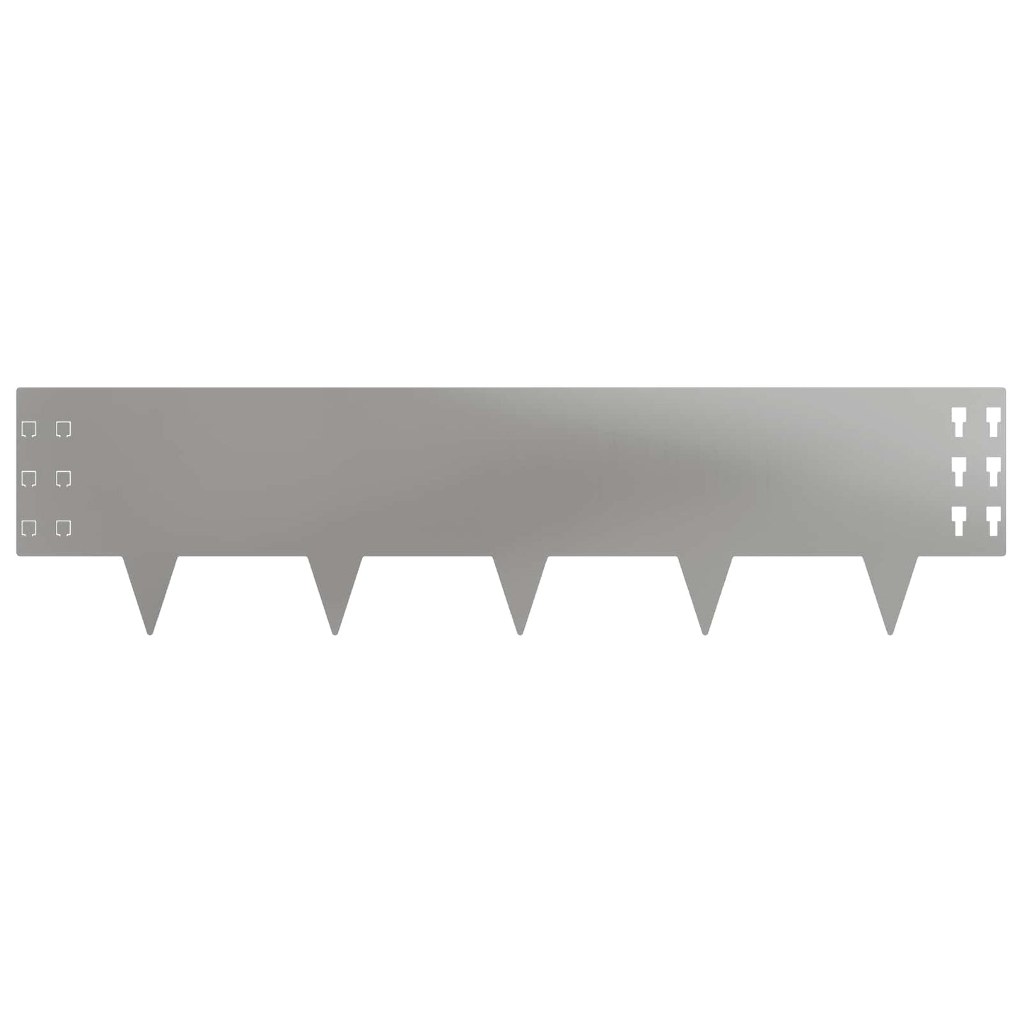 Gjerdekant 10 pcs 100 x 25 cm Stål Sølv