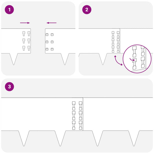 Gjerdekant 10 pcs 100 x 25 cm Stål Sølv