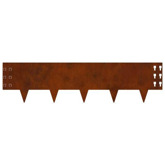 Gjerdekant 20 pcs 100 x 25 cm Stål Rusten