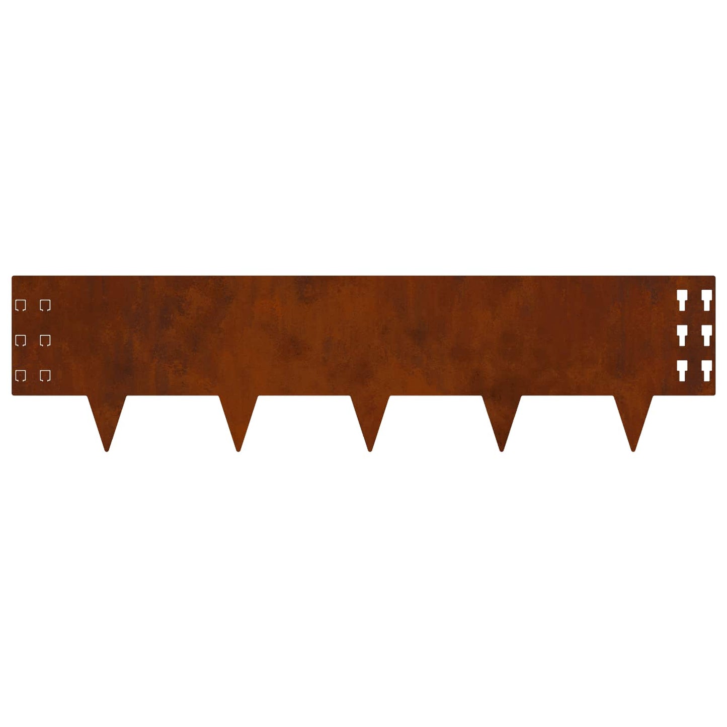 Gjerdekant 30 pcs 100 x 25 cm Stål Rusten