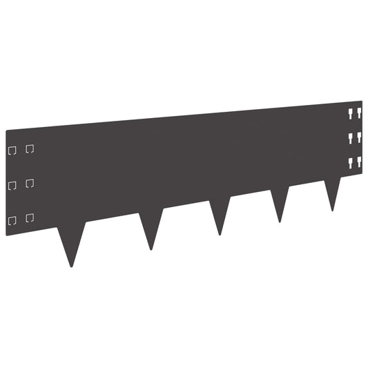 Gjerdekant 10 pcs 100 x 30 cm Stål Svart