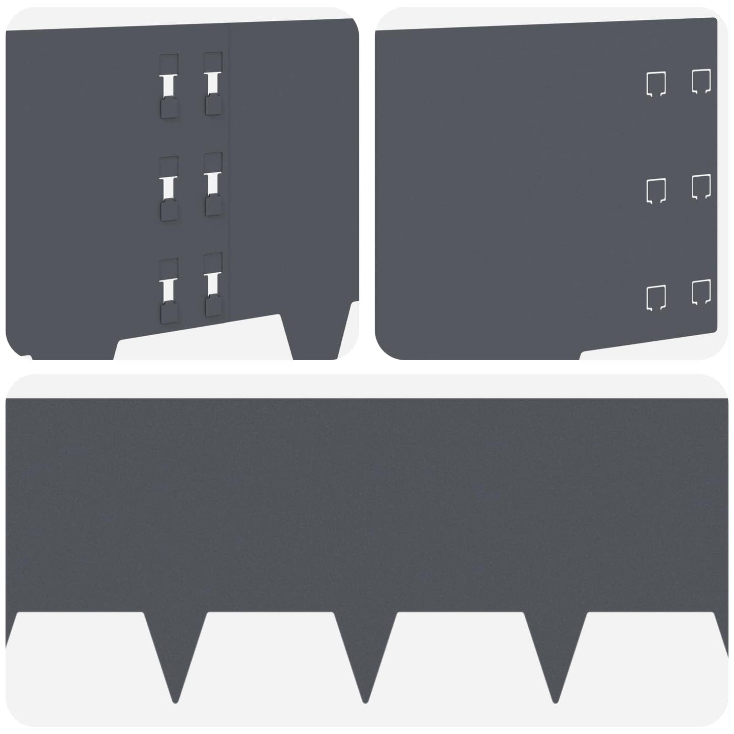 Gjerdekant 30 pcs 100 x 30 cm Stål Antrasitt