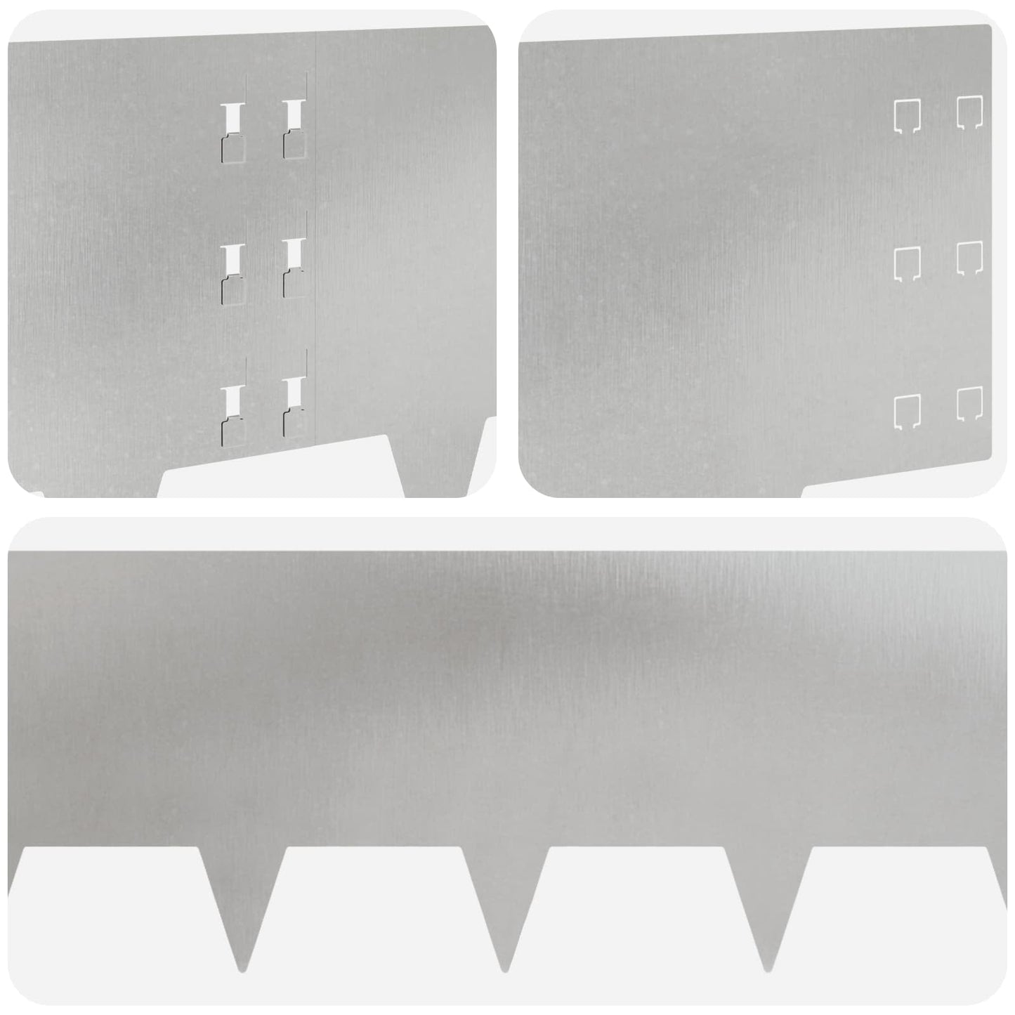 Gjerdekant 20 pcs 100 x 30 cm Stål Sølv